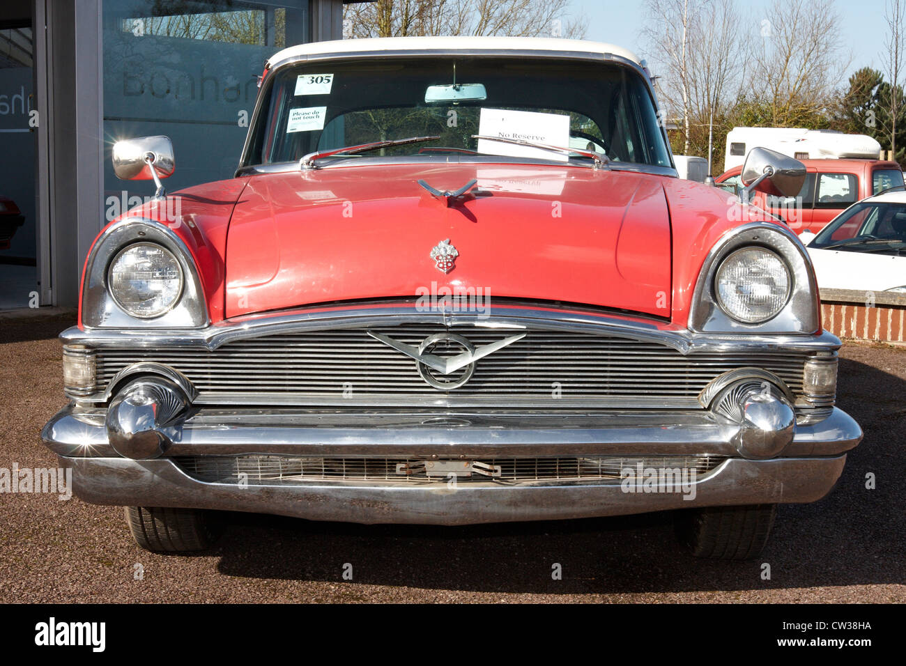 A 1956 Packard Patrician Sedan forms part of a classic car auction sale being held at Bonhams Oxford Stock Photo