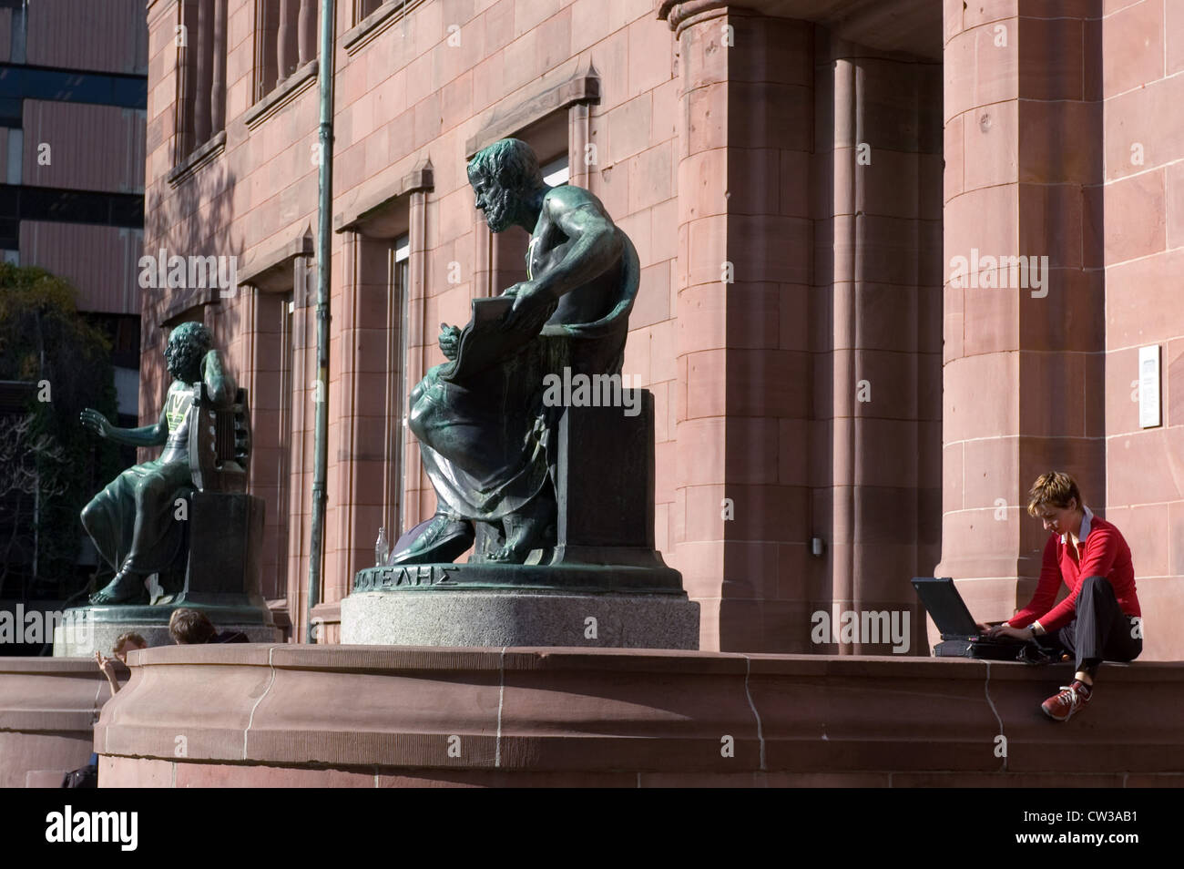 Main entrance to the Albert-Ludwigs-University in Freiburg Stock Photo