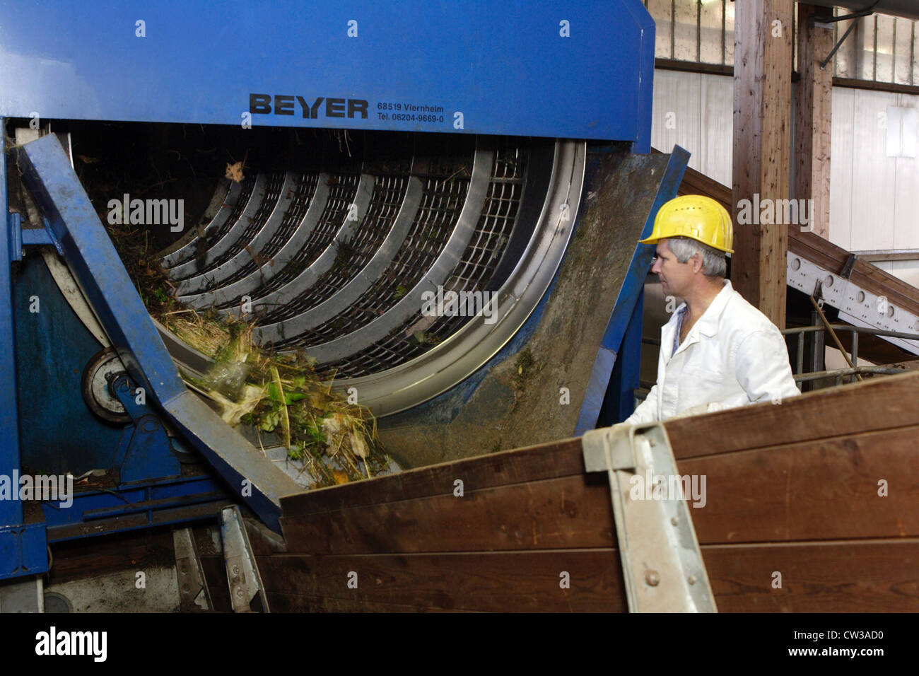 Composting plant, processing of biowaste Stock Photo Alamy