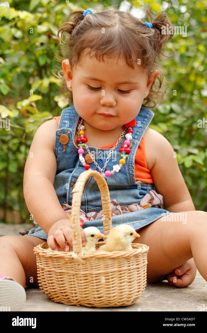 Caucasian little girl. Stock Photo