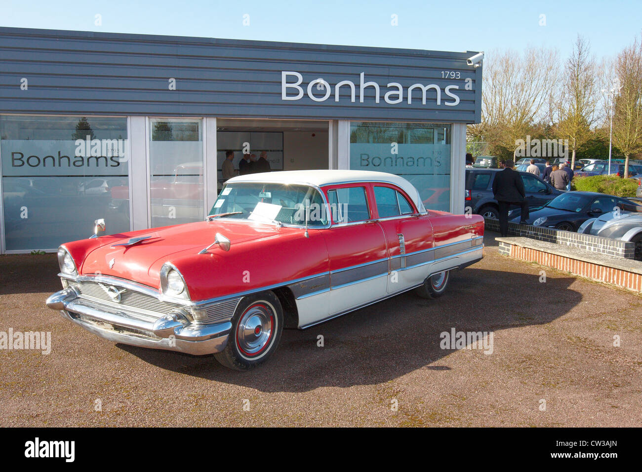 A 1956 Packard Patrician Sedan forms part of a classic car auction sale being held at Bonhams Oxford Stock Photo