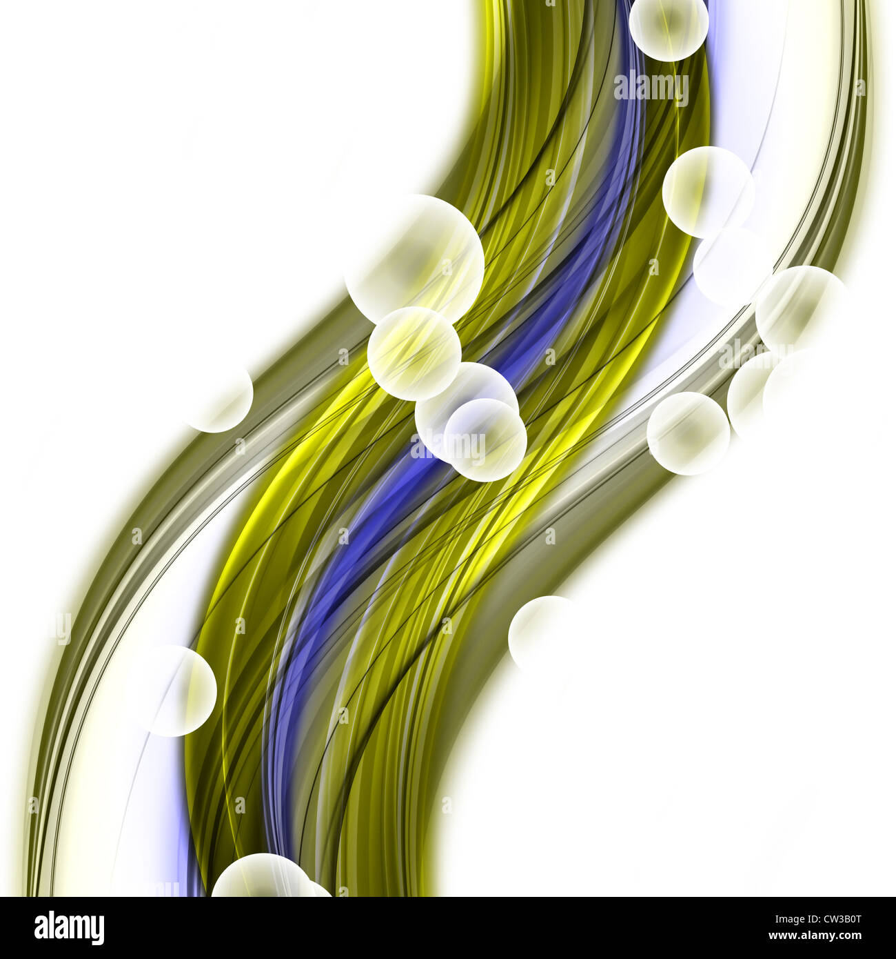 Abstract elegant wave design with bubbles and space for your text Stock ...