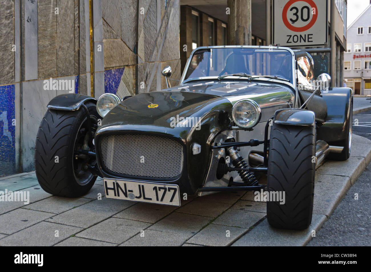 Caterham Super 7 HPC classic design roadster sports car - Heilbronn Germany Stock Photo
