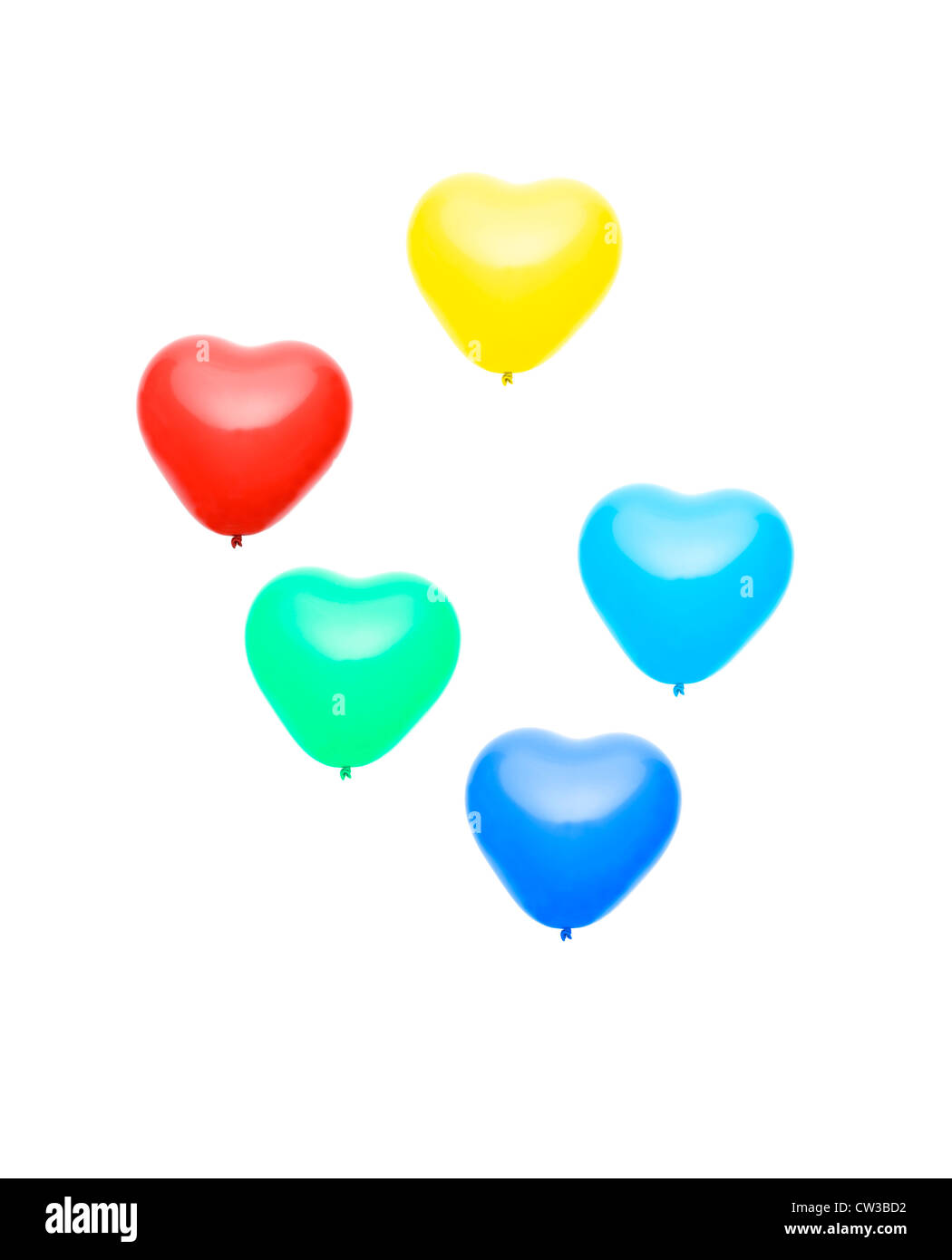 Five Colored Balloon Stock Photo