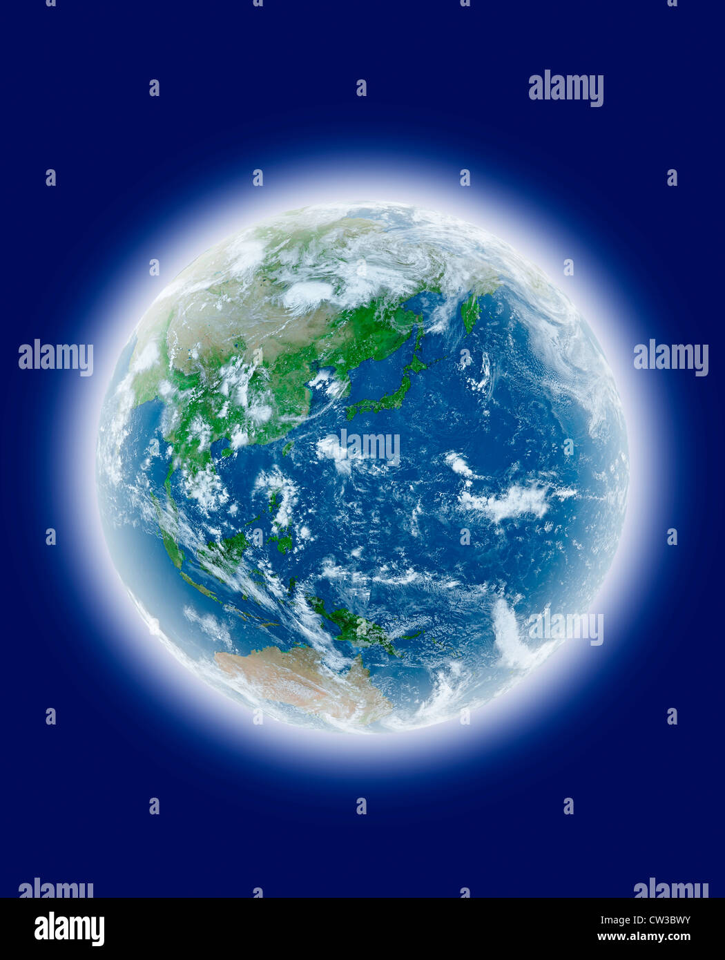 Earth blue globe blue background hi-res stock photography and images ...