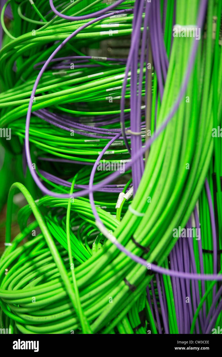 cables in television studio Stock Photo Alamy