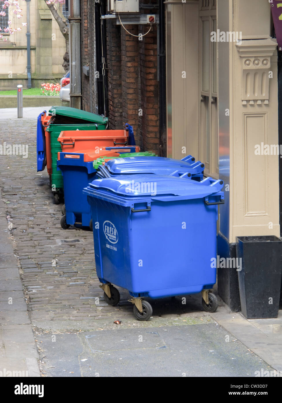 recycling bins waste Stock Photo