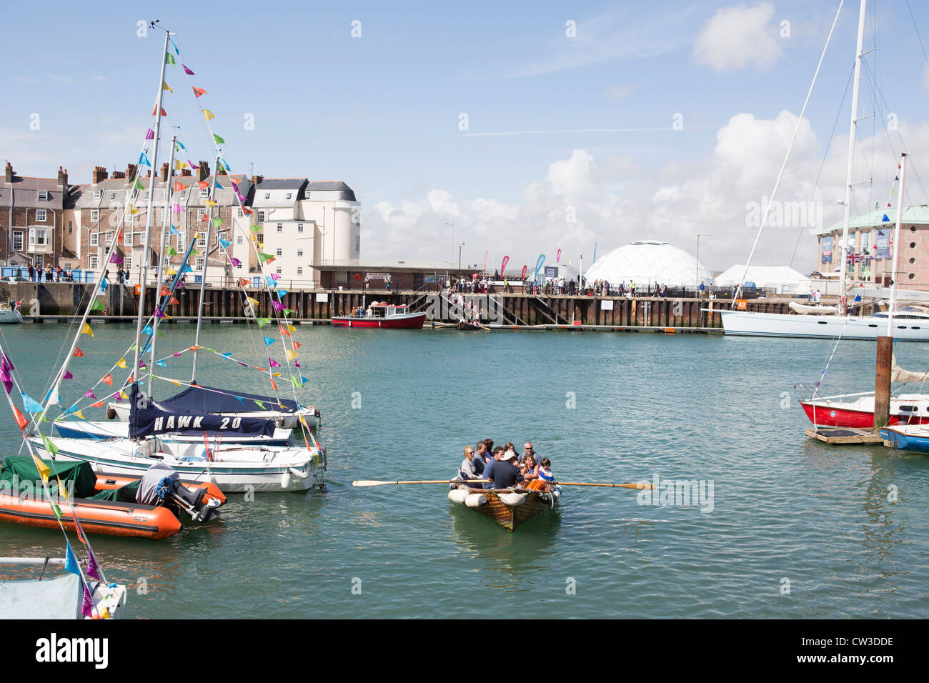 Spectators at the Olympic sailing regatta in Weymouth and Portland