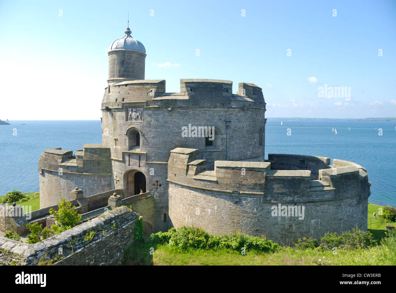 St. Mawes Castle, St. Mawes, Cornwall Stock Photo