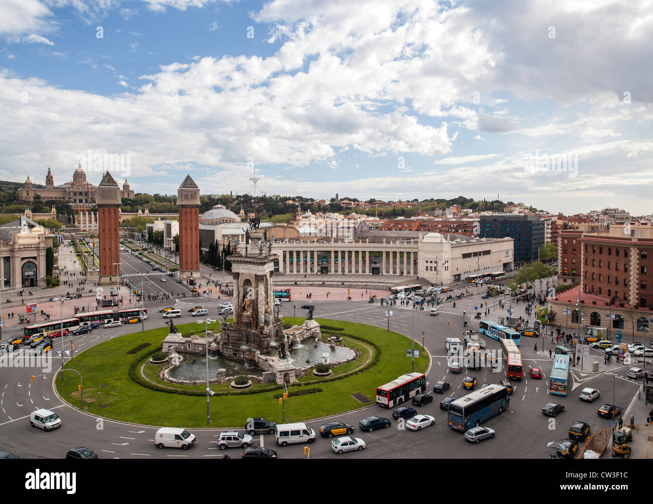 Overview plaza españa,Barcelona Stock Photo