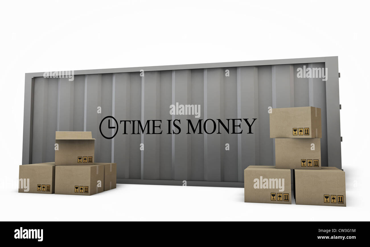 shipping container isolated on white background Stock Photo - Alamy