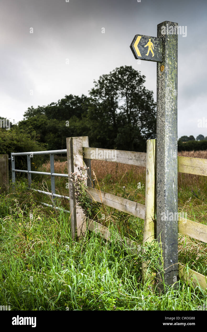 Right of way - Public footpath Stock Photo