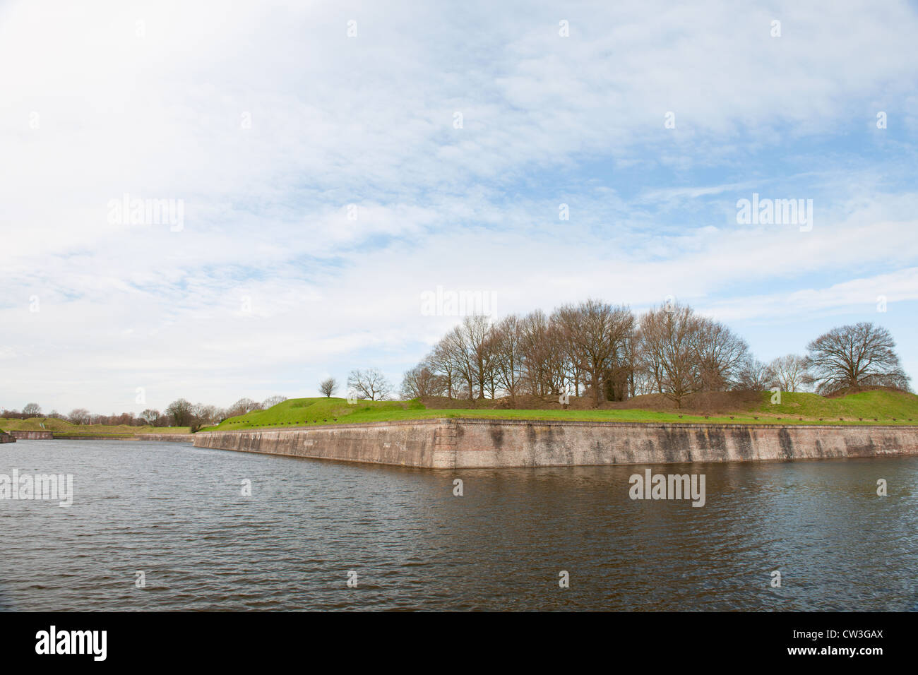 Landscape with fortress Dutch Naarden Stock Photo Alamy