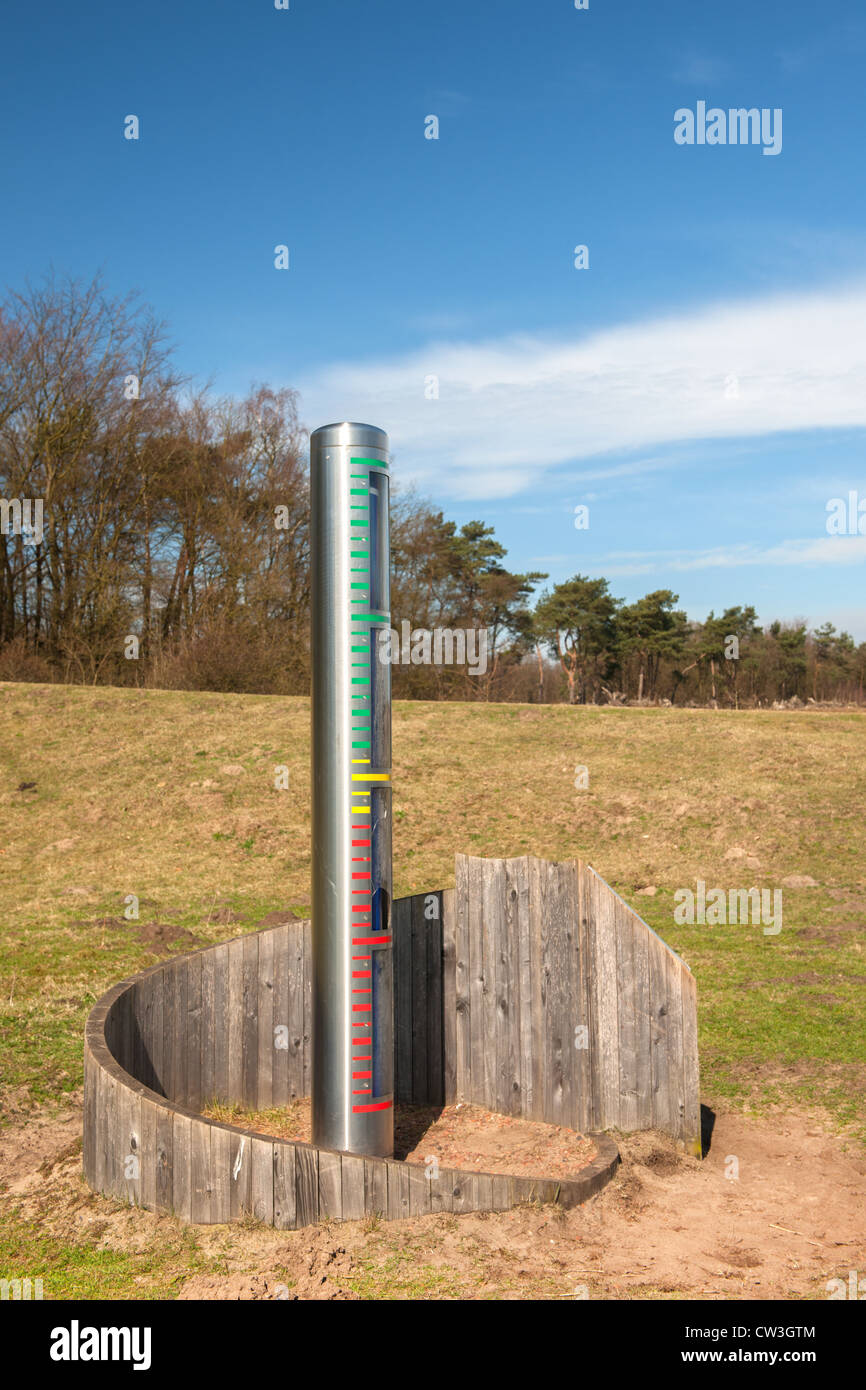 Measurement tool for water height in nature Stock Photo Alamy