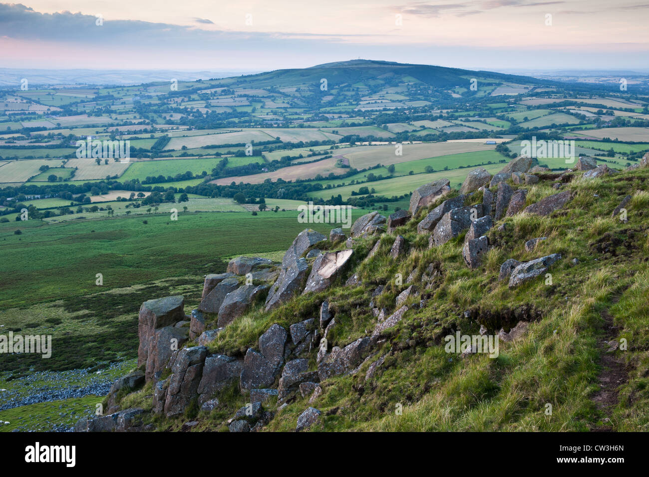 Brown Clee from Clee Hill, Shropshire Stock Photo - Alamy