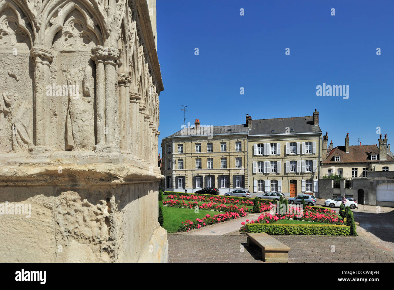 Detail of the Saint-Omer Cathedral / Cathédrale Notre-Dame de Saint-Omer at Sint-Omaars, Nord-Pas-de-Calais, France Stock Photo