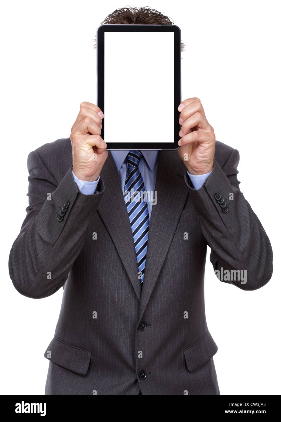 Businessman holding digital tablet Stock Photo