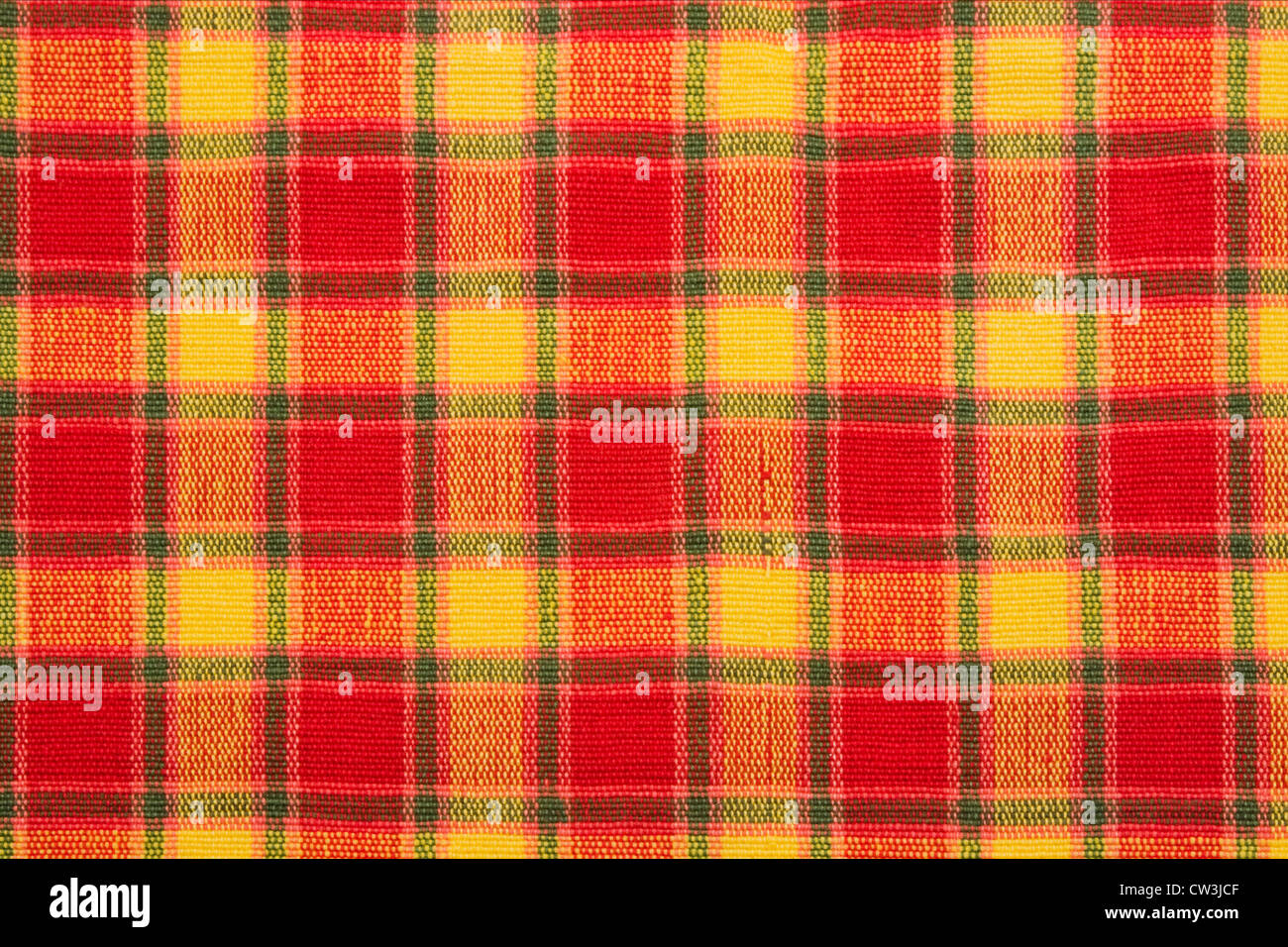 Red yellow and black plaid textile fabric background Stock Photo - Alamy
