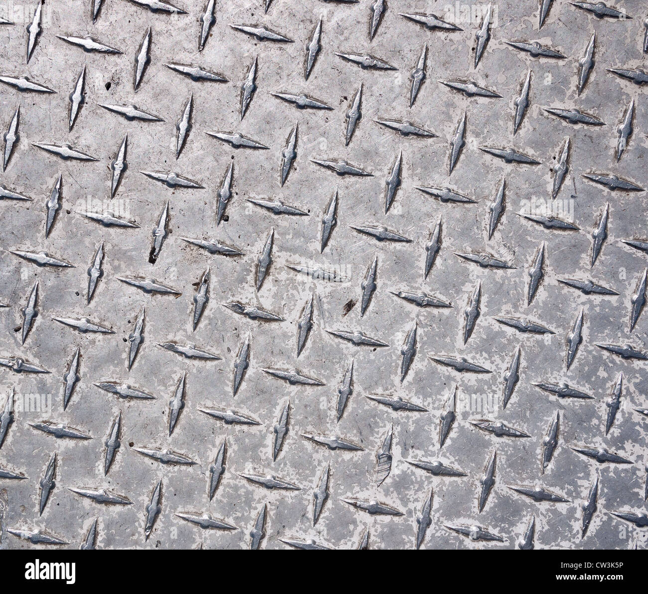 Industrial diamond plate steel Stock Photo