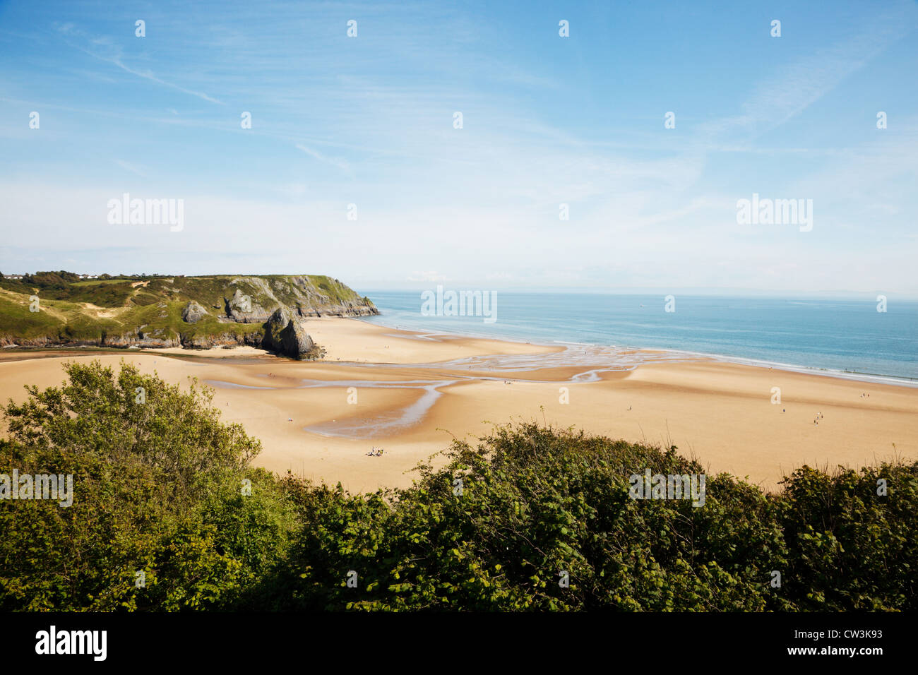 Three Cliffs Bay beach, Gower Peninsula, Wales Stock Photo - Alamy