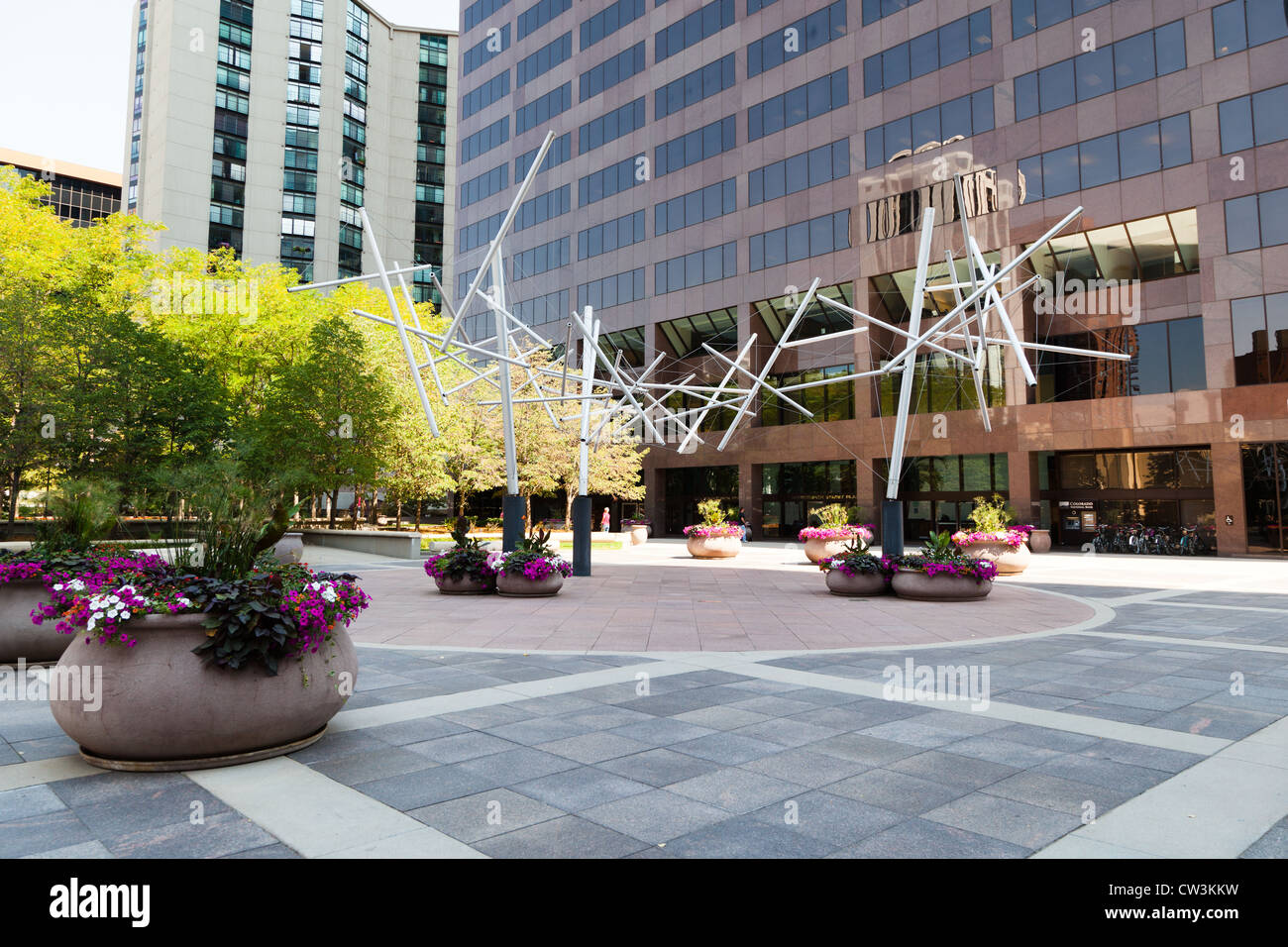 Public art on display at the 17th Street Plaza office building in Denver, Colorado USA Stock Photo