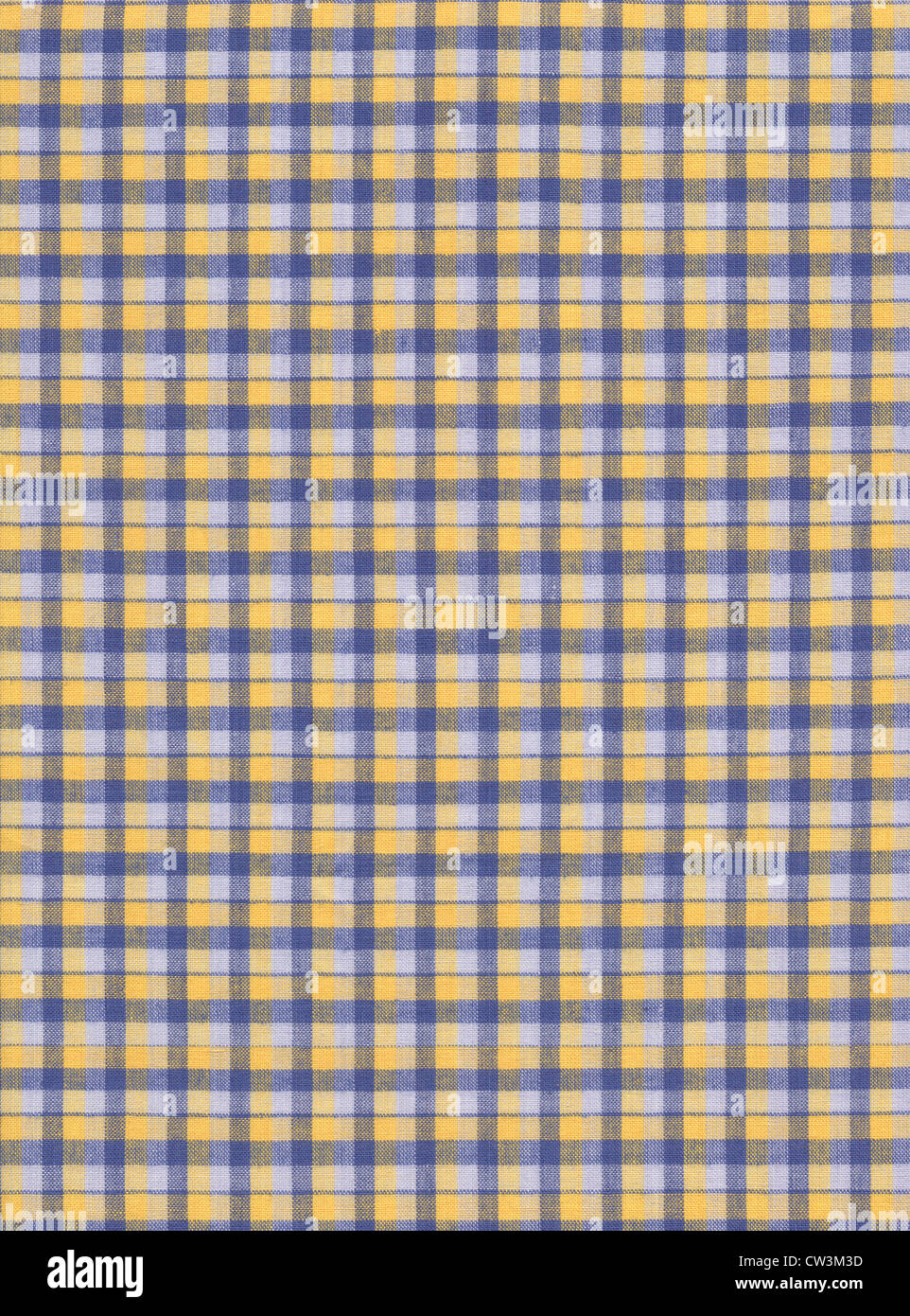 White yellow and blue plaid fabric textile background Stock Photo - Alamy