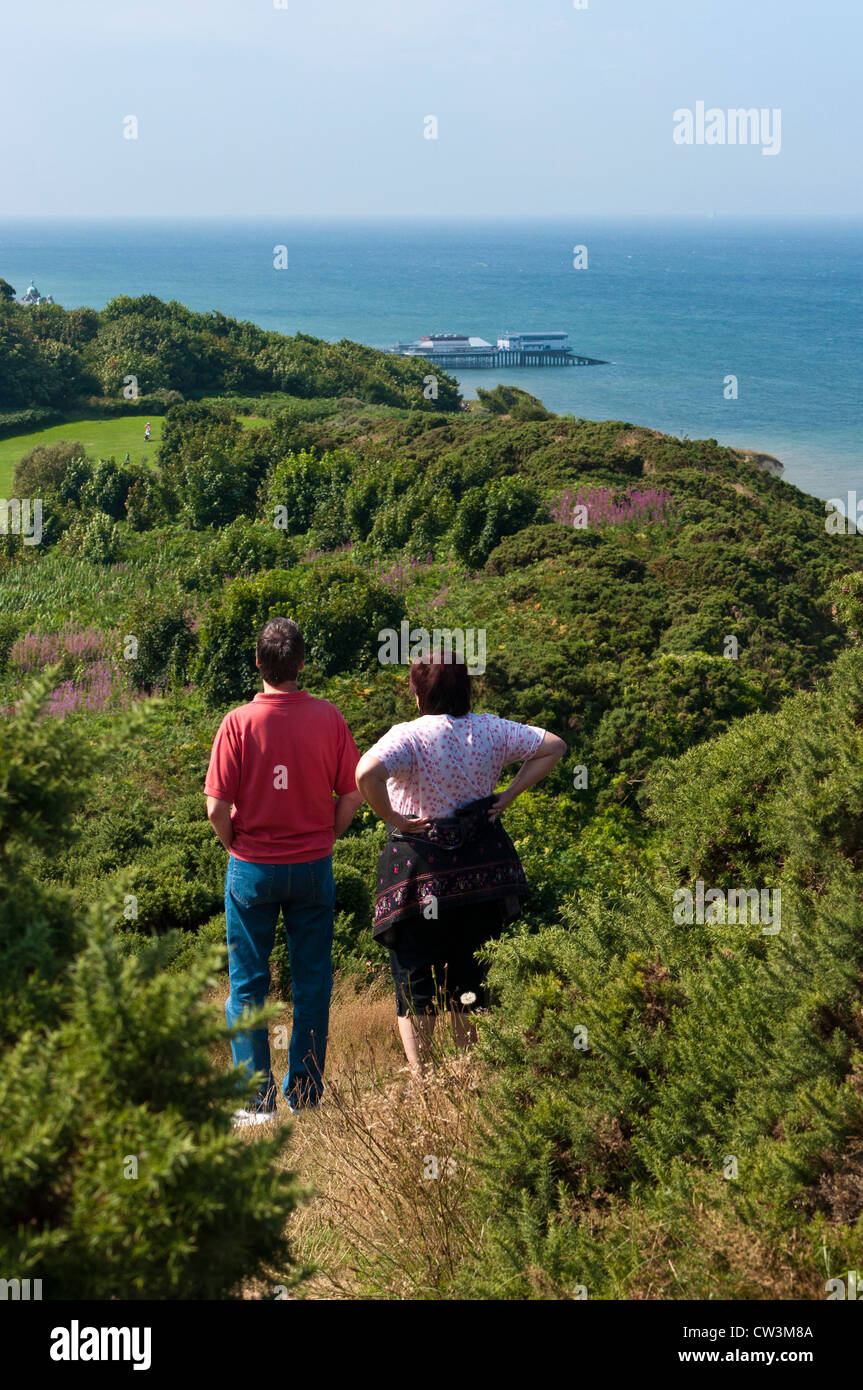 Cromer coastal cliff path walk Stock Photo Alamy