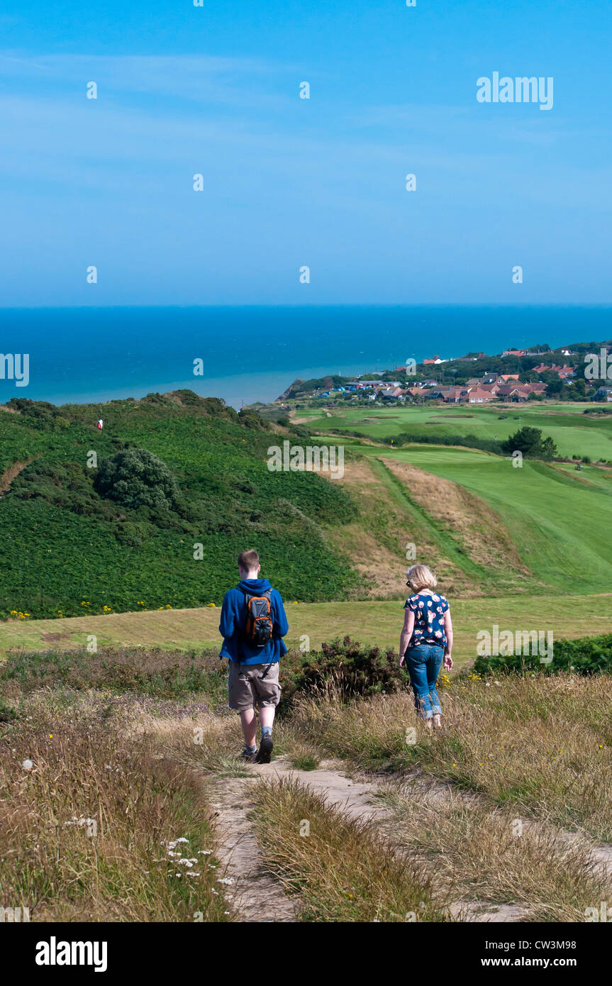 Cromer coastal cliff path walk Stock Photo Alamy