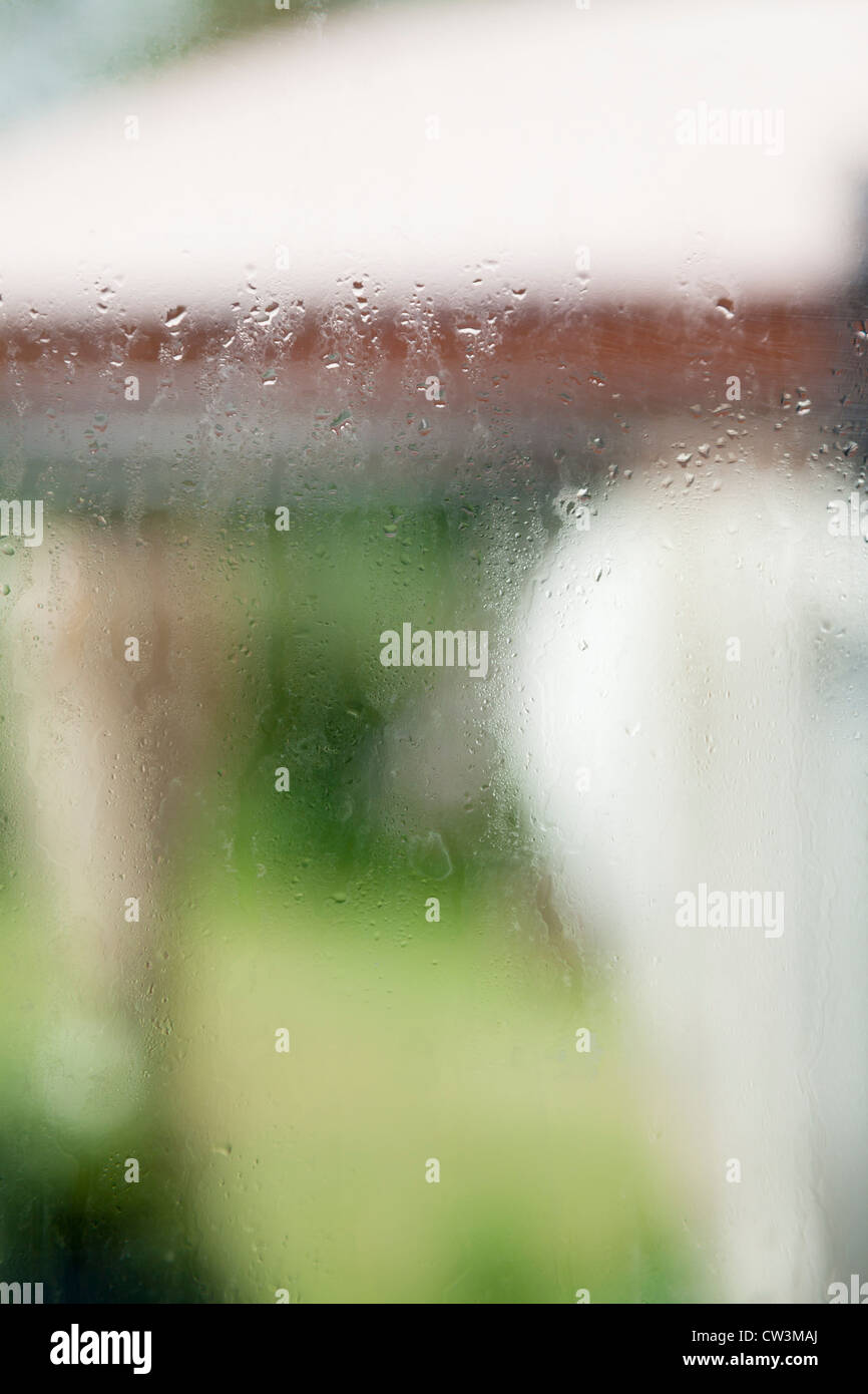 misted fogged double glazed window Stock Photo Alamy