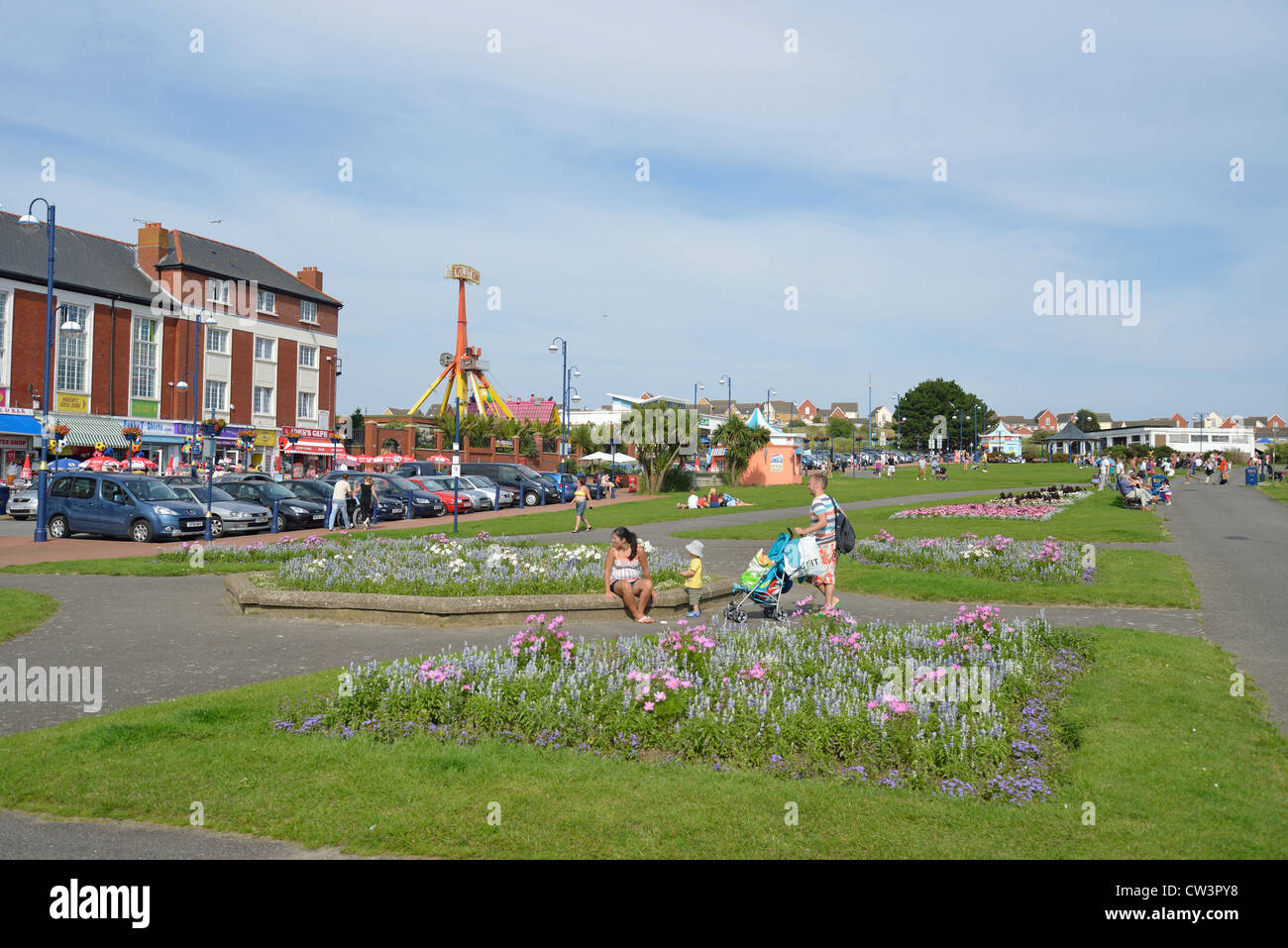 Seafront gardens, Barry Island, Barry, Vale of Glamorgan, Wales, United Kingdom Stock Photo