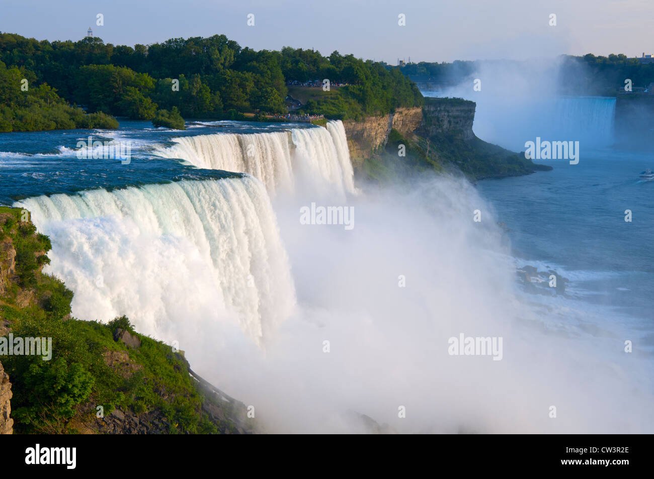 atop american falls from observation deck at niagara falls state park in new york Stock Photo