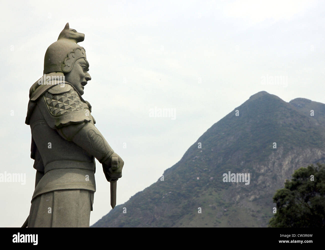 A Buddhist statue at the Tian Tan Buddha on Lantau Island, Hong Kong Stock Photo