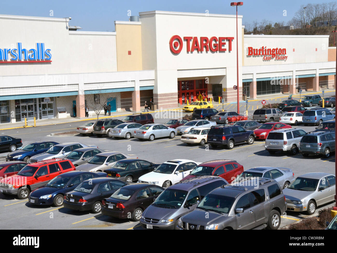 Shopping Mall Parking Lot In Greenbelt Maryland Stock Photo