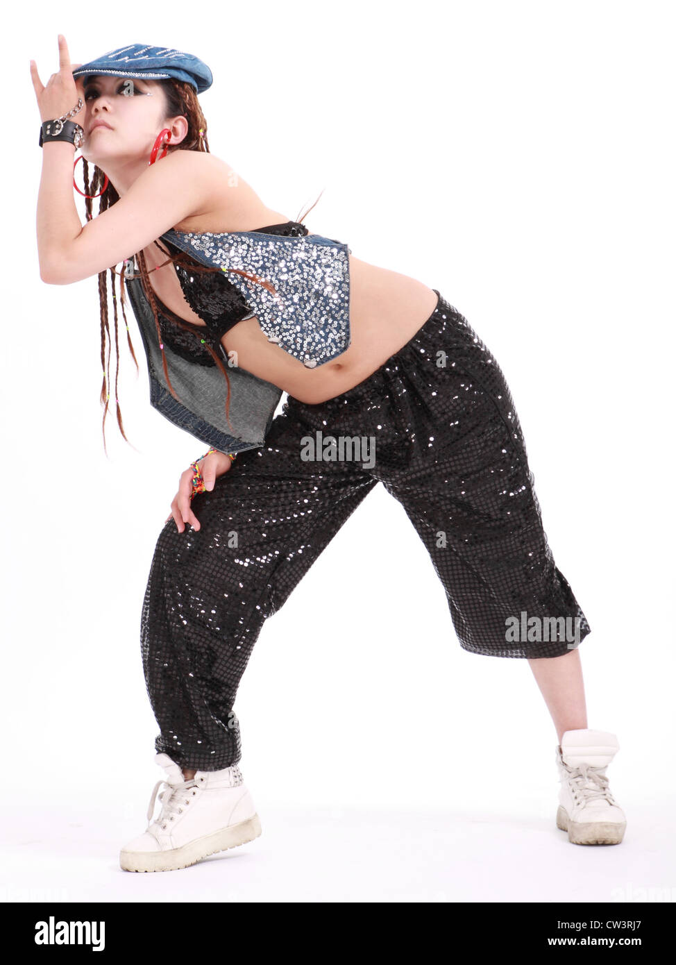 Beautiful hip hop girl dancing hi res stock photography and images