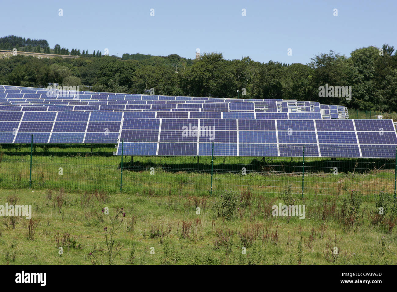 solar panel farm Stock Photo