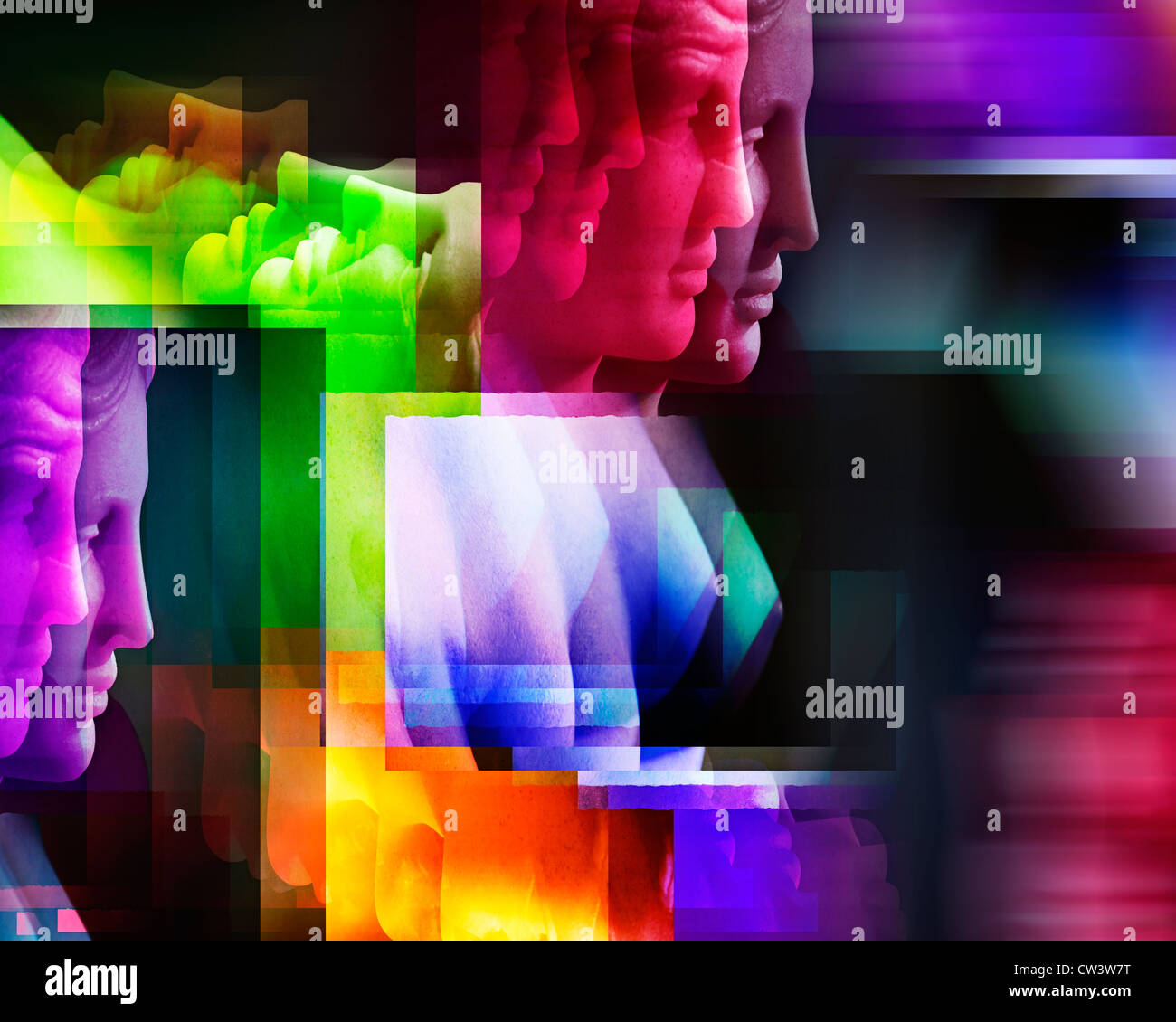 DIGITAL ART: Colours of Eve (Calendar Concept) Stock Photo