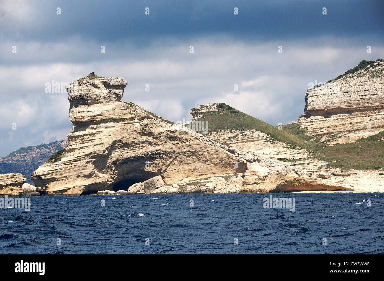 shoreline near Bonifacio South Corsica France Stock Photo
