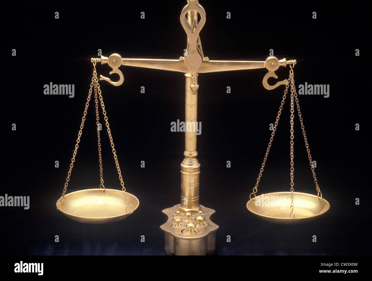 Scales of Justice, gold scales with black background Stock Photo - Alamy