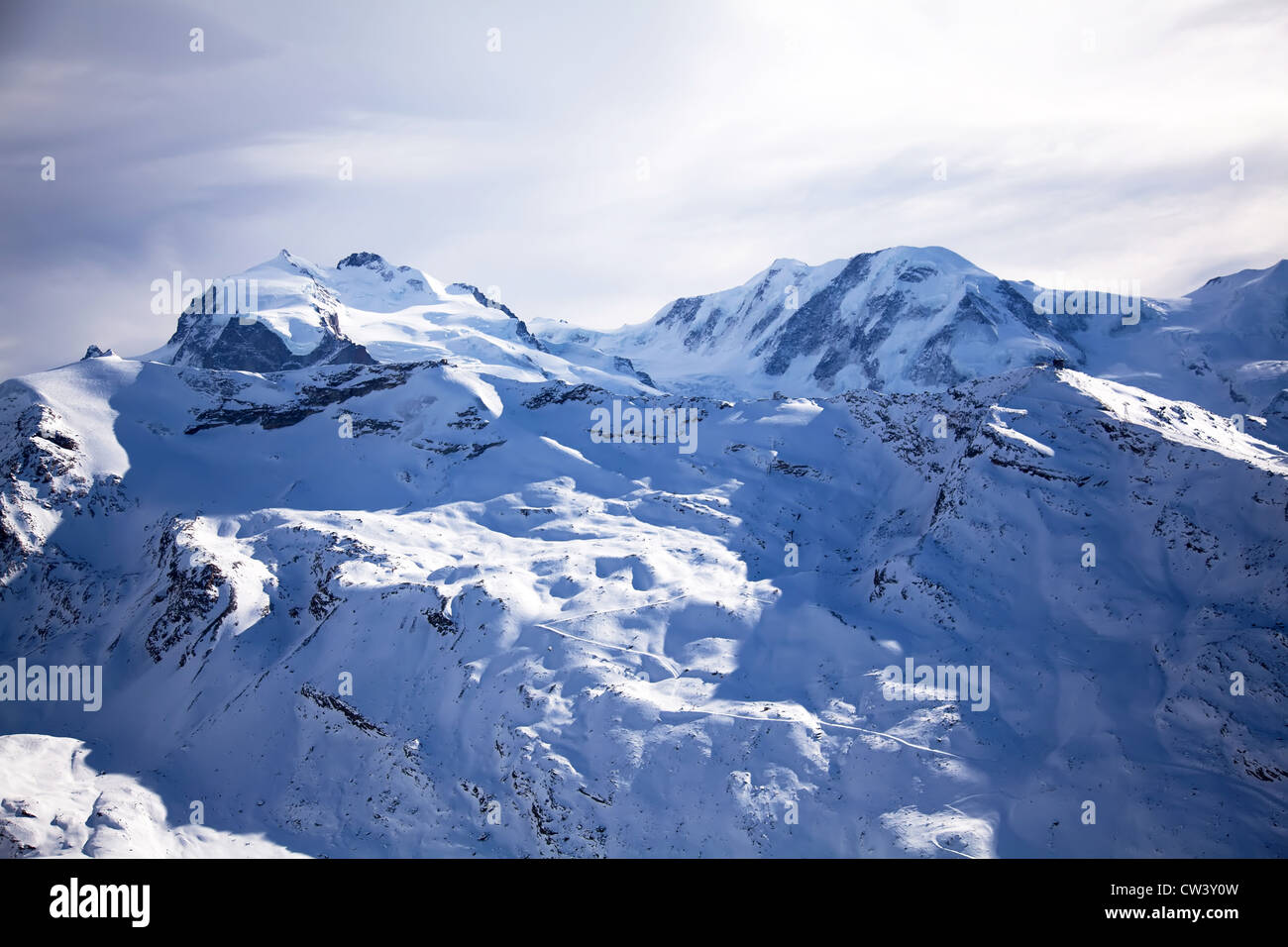 Beautiful winter snow landscape in Zermatt Switzerland Stock Photo Alamy