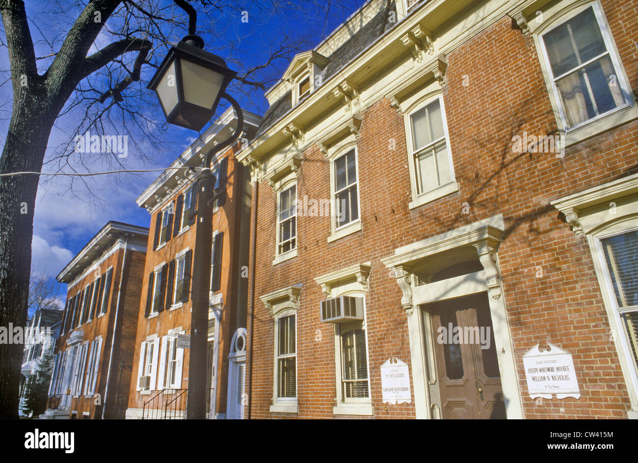 Historical town of new castle delaware hires stock photography and