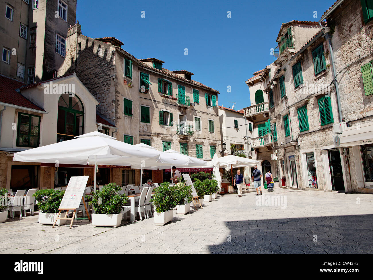 Diocletian's Palace (Old Town of Split) is a popular tourist sight. Split, Croatia Stock Photo