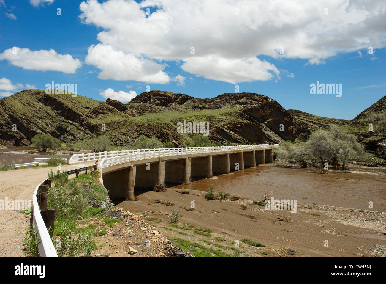 Bridge over Kuiseb River on C14 road, Namibia Stock Photo