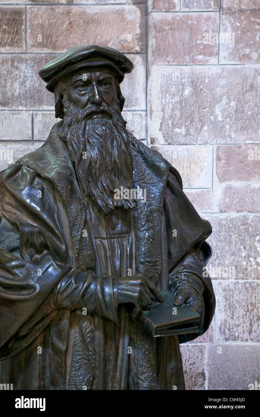 Statue of John Knox, St Giles Cathedral, Old town, Edinburgh, Scotland, UK, GB, British Isles, Europe Stock Photo