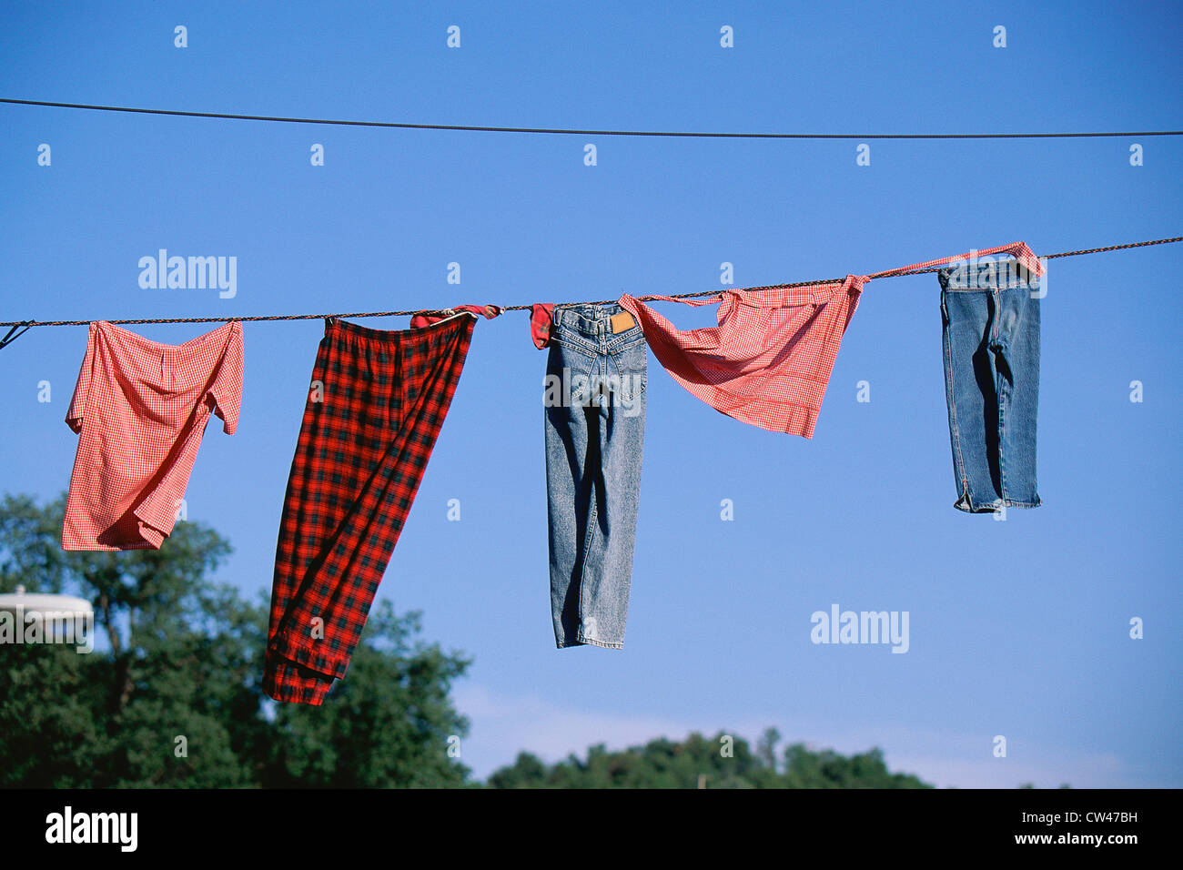 Clothing line Stock Photo