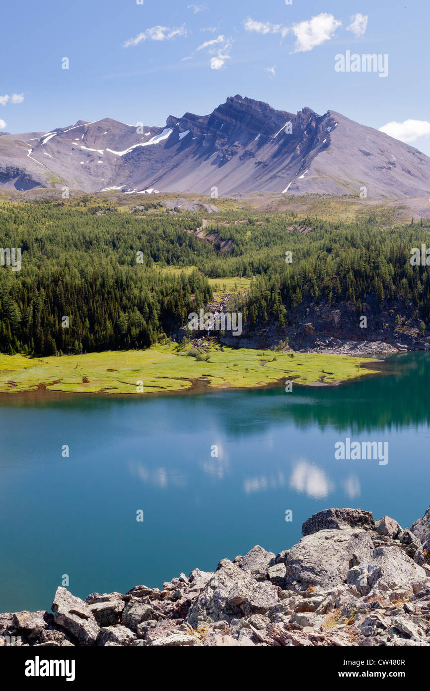 Canada, Mount Assiniboine Provincial Park, Lake Gog from Naiset Point Stock Photo