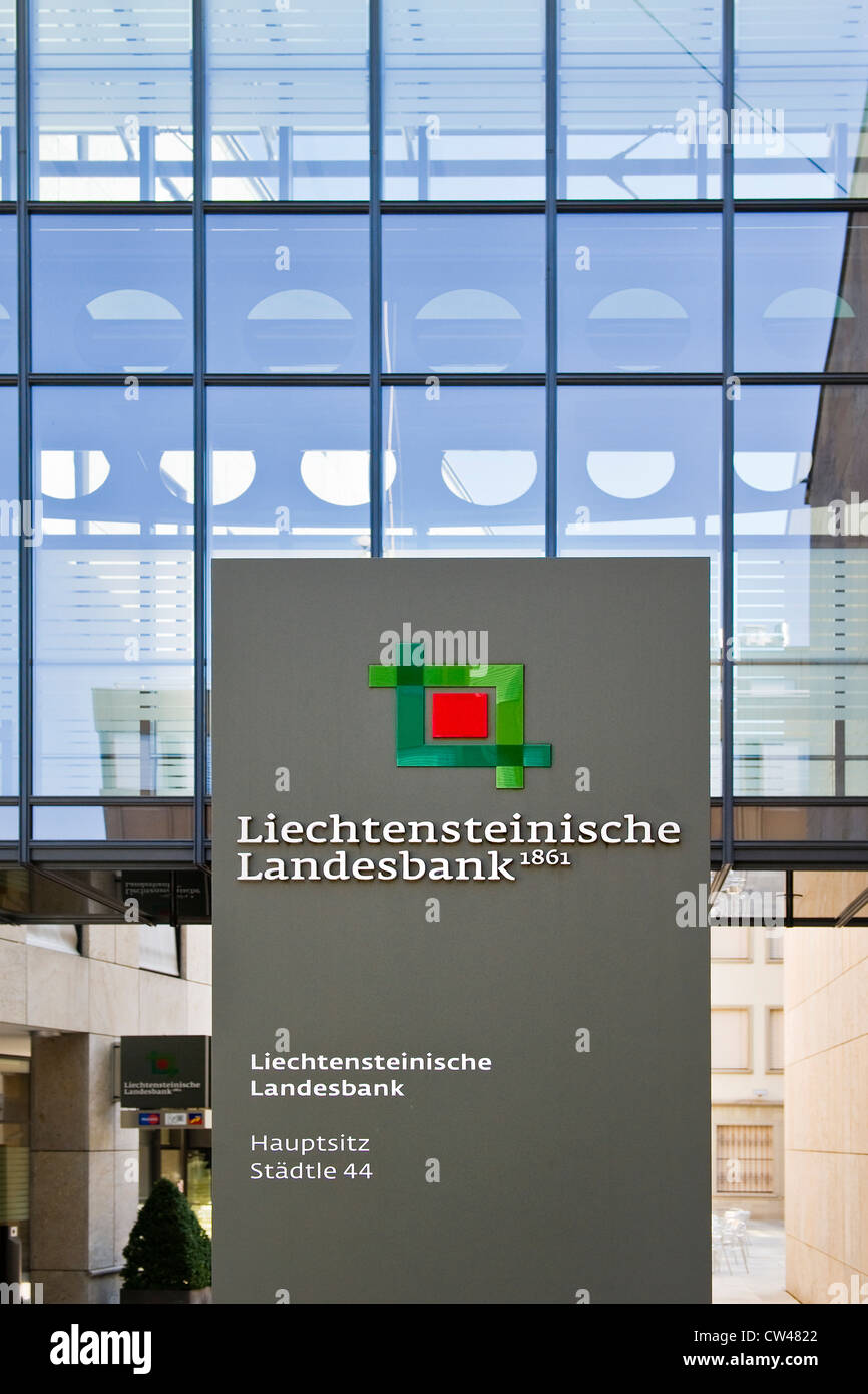 Liechtenstein Vaduz Stock Exchange Liechtensteinische Landesbank Stock Photo Alamy