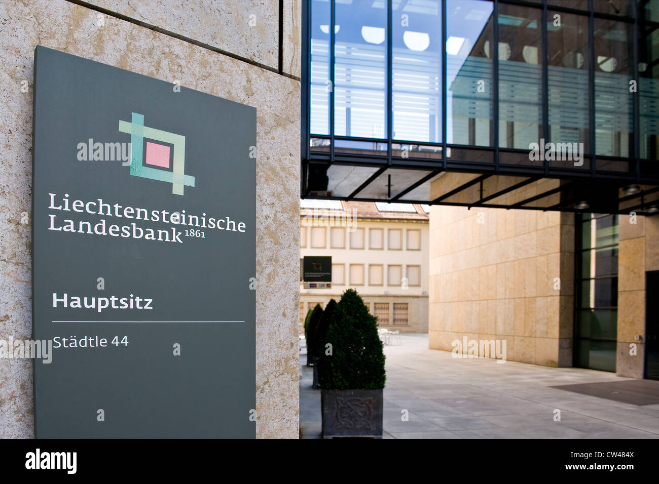 Liechtenstein Vaduz Stock Exchange Liechtensteinische Landesbank Stock Photo Alamy