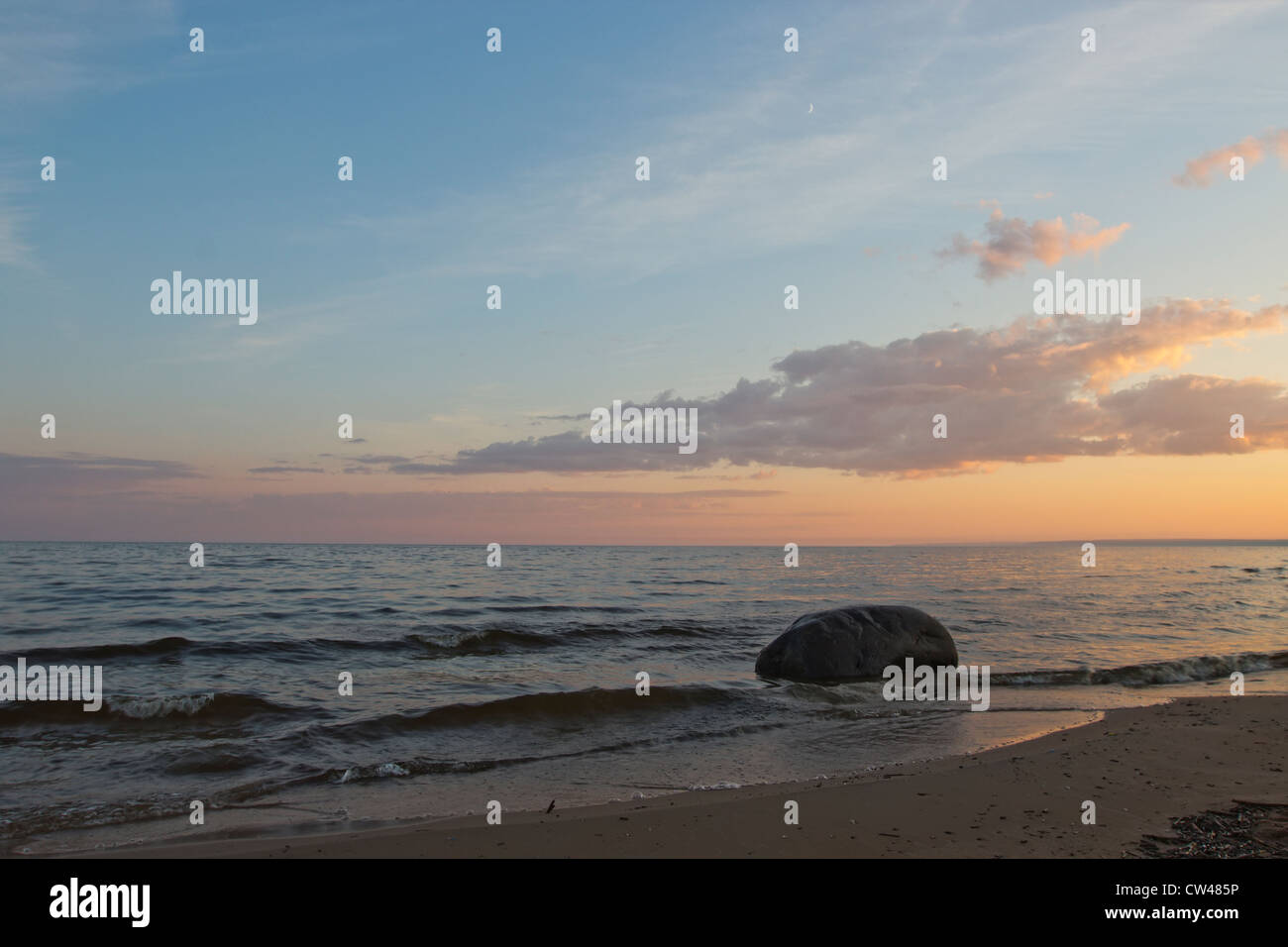 Sunset on the Gulf of Finland Stock Photo
