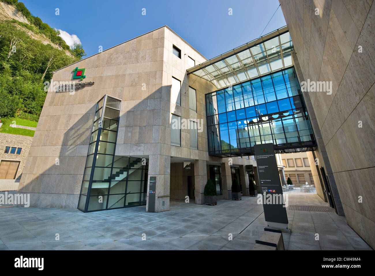 Liechtenstein Vaduz Stock Exchange Liechtensteinische Landesbank Stock Photo Alamy