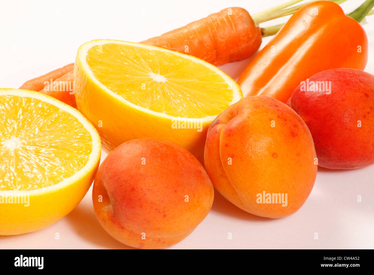 Orange fruit and vegetables Stock Photo Alamy